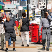 Chicagoans on a hot summer day